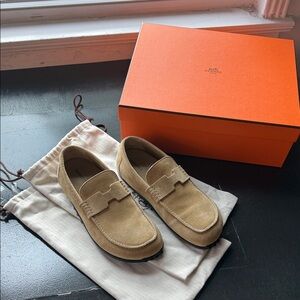 Authentic Hermes Suede women’s size 10 Loafers